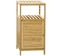 kleankin Mobile Bagno in Bambù a Doghe con Armadietto a un'Anta, 33x36.5x67cm