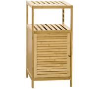 kleankin Mobile Bagno in Bambù con Armadietto a un'Anta Colore Legno