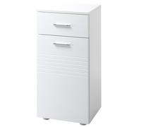 kleankin Mobile Bagno con Cassetto e Armadietto a un'Anta, Mobiletto da Bagno Salvaspazio in Legno, Armadietto per Sala da Pranzo, Salotto, Soggiorno, Cucina, 35x30x77.5 cm, Bianco