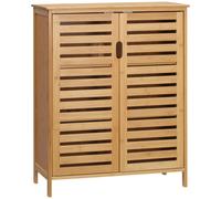 kleankin Mobile Bagno Moderno a 2 Ante, Armadietto da Bagno con 2 Ripiani Ventil