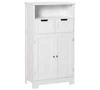 kleankin Mobile Bagno Multiuso Salvaspazio 2 Ante 60x30x108.8cm Bianco