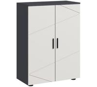kleankin Mobile Bagno Salvaspazio in Legno 2 Ante 60x30x82cm Grigio