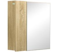 kleankin Mobile con Specchio per il Bagno e 4 Ripiani 60x15x60cm