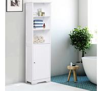 Kleankin mobile da bagno di alto livello a 5 livelli con 3 ripiani regolabili