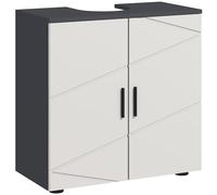 kleankin Mobile Bagno Sotto Lavabo a Piedistallo con 2 Ante in Legno