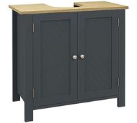 kleankin Mobile Sottolavabo Truciolato E MDF 2 Ante 60x30x60 cm Grigio