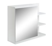 kleankin Mobile Specchiera Bagno Armadietto Pensile con Anta e Ripiani
