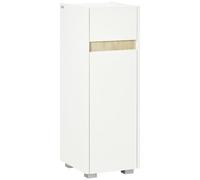 kleankin Mobiletto Bagno con Cassetto e Armadietto con Mensola Regolabile, Mobile Bagno Multiuso in Legno, 30x33x88cm, Bianco