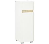 kleankin Mobiletto Bagno con Cassetto e Armadietto con Ripiano in Legno Bianco