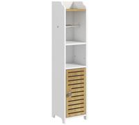 kleankin Mobiletto Bagno Salvaspazio in Truciolato 18x20x90 cm Bianco