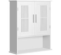 kleankin Mobiletto da Bagno a Muro Salvaspazio 2 Ante 60x20x70cm Bianco