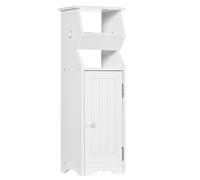 kleankin Mobiletto da Bagno in MDF con Armadietto e Area per Carta Igienica