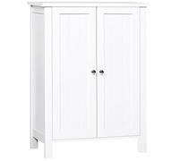 kleankin Mobiletto da Bagno Salvaspazio 2 Ante 60 x 30 x 80cm Bianco