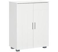 kleankin Mobili da bagno, mobili contenitori, armadio con anta, ripiano regolabile, mobile da bagno, cucina, soggiorno, 60 x 30 x 80 cm, bianco