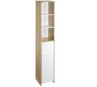 kleankin Scaffale Bagno Salvaspazio in Legno Bianco 32.6x30x171.2cm