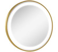 kleankin Specchiera Bagno Luce LED Regolabile 3 Livelli e Funzione Memoria Oro