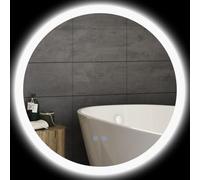 kleankin Specchio Bagno Antiappannamento con Luci LED e Controllo Touch Ø60cm