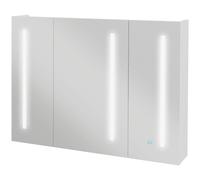 kleankin Specchio da Parete con Armadietto a Ripiani Regolabili e Luci LED