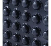 Klebeshop24 3M Bumpons SJ 5003 | Cuscinetti elastici autoadesivi | emisferici | grigio, nero o bianco | diametro 11,1 mm, altezza 5 mm / nero, 56 pezzi