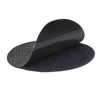 KLEBESHOP24 Dischetti in nastro a strappo Ø 80 mm | extra grandi | autoadesivi | neri | gancio e anello, 2 set