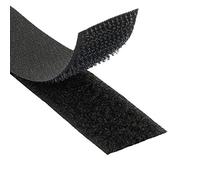 KLEBESHOP24 nastro a strappo per cucire, nastro con chiusura a strappo, dimensioni e colore a scelta/nero, 16 mm x 3 m