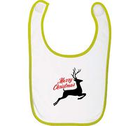 Kleckerliese - Bavaglino per neonato, con scritta"Merry Christmas Rentier", chiusura in velcro