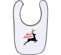 Kleckerliese - Bavaglino per neonato, con scritta"Merry Christmas Rentier", chiusura in velcro
