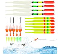 Kleemeiero 15 Pz Galleggiante da Pesca Bobbers da Pesca 8/10/15cm Colorati Galleggianti per Trota Set di Attrezzatura per Galleggianti da Pesca Galleggianti Pesca Professionali per Pesci Grossi, Trote
