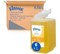 Kleenex Botanics Energy Luxury 6385 Sapone per Mani in Schiuma - Detergente per Mani in Schiuma Profumato - 6 Ricariche di Detergente per Mani Giallo da 1 Litro (Totale 6 litri)