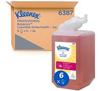Kleenex Botanics Joy Luxury 6387 Sapone per Mani in Schiuma - Sapone per Mani in Schiuma Profumato - 6 Ricariche di Sapone per Mani Rosso da 1 Litro (Totale 6 Litri)
