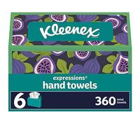 Kleenex Expressions - Asciugamani di carta usa e getta, per bagno, 6 scatole, 60 asciugamani per scatola (360 fazzoletti totali)