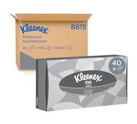 Kleenex Fazzoletti Viso 8815, 2 Veli, Bianchi, Morbidi, Resistenti e Certificati FSC - 40 Scatole x 100 Fazzoletti (Totale 4.000 Veline)