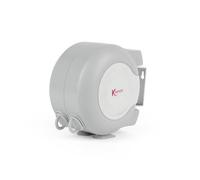 Kleeneze KL064332FEU7 30 Metre Retractable Clothing Line, Wall Mountable Washing Line with a Pivoting Bracket, Durable and Compact Design, Natural Drying Solution, Indoor and Outdoor Use, Grey