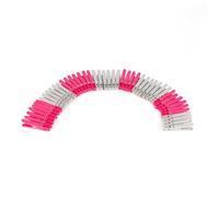 Kleeneze KL064431EU, Mollette Robuste e Durevoli, Confezione da 50 pezzi, Cestino Mollette da Bucato, Mollette Bucato Resistenti Antivento, Mollette Stendibiancheria, Grigio/Rosa