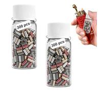 KLEHOPE 600 Pezzi Pietrine Multicolore - Compatibili Zippo Clipper | 2,2x5 mm, Lega Resistente, 600 Pietrine in Scatola Viaggio, Fiamma Costante, per Zippo Clipper e Accendini Benzina