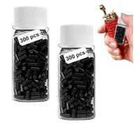 KLEHOPE 600 Pezzi Pietrine Universali Nero - Compatibili Zippo Clipper | 2,2x5 mm, Lega Resistente, 600 Pietrine in Scatola Viaggio, Fiamma Costante, per Zippo Clipper e Accendini Benzina