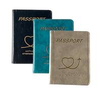 KLEHOPE Custodia Passaporto, 3 Pezzi Porta Passaporto da Viaggio, Porta Passaporto Legami, Passaporto per Viaggiare, Adatto a Proteggere Carte D'identità, Carte di Credito e Documenti di Viaggio