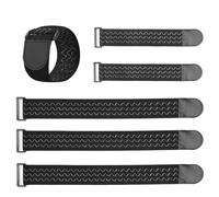 KLEHOPE Eslingas de Amarre 6 Piezas Negro Correa Amarre Antideslizante Correas Elasticas, Correas Elásticas Belcro, para Equipos Deportivos, Almacenamiento en Paquetes