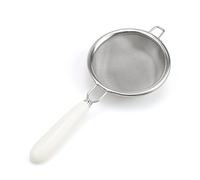 KLEHOPE Filtro Te Infusione, Acciaio Inossidabile 304 Colino per Tisane, Manico in Ceramica Filtro per Tisane, 14,7 x 6,5 cm, Colino per Filtrare Tè, Farina, Spezie