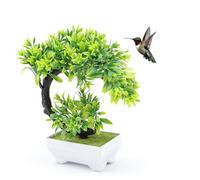 KLEHOPE Piante Artificiali, Verde Bonsai Finto, Creativo Piantina Finta Decorativa, Orchidea Artificiale Fiori Finti da Interno, per Decorare Balconi, Davanzali, Desktop