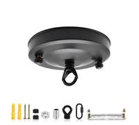 KLEHOPE Rosone Lampadario Soffitto Rosone Lampadario Soffitto con Accessori, Gancio Soffitto1 foro Ø 4", Gancio per Rosone a Soffitto Utilizzato per Sospensione o la Decorazione Della Lampada Lamp