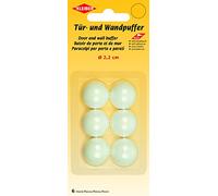 Kleiber - 6 buffer autoadesivi per porte e pareti, 2,2 cm, bianco, 16 x 9 x 3 cm