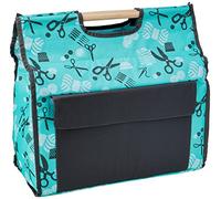 Kleiber 918-88 Borsa per machina da cucire con manici in legno, multicolore, 43 x 41 x 21 cm