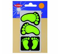 Kleiber - Adesivi Riflettenti a Forma di Piede, Verde
