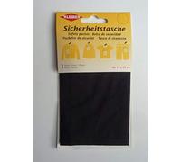 Kleiber - Borsa di Sicurezza con Cerniera, 14 x 20 cm, Colore: Nero
