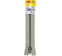 Kleiber + Co.GmbH 69813 - Cerniera lampo con guida in metallo, colore: beige, 2,5 x 10 x 5 mm