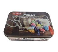 Kleiber Kit da Cucito 70pc Latta-Forbice Stampa Metallo, 11 x 8 x 3 cm