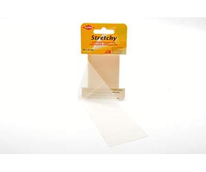 Kleiber - Nastro per riparazioni per Abiti Elastico termoadesivo 40 x 6 cm, Crema