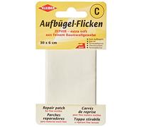 Kleiber - Nastro per riparazioni termoadesivo in Cotone Extra Morbido e Sottile 30 x 6 cm, Crema