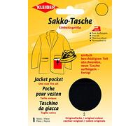 Kleiber - Riparazione termoadesiva per Tasca di Giacca, Nero